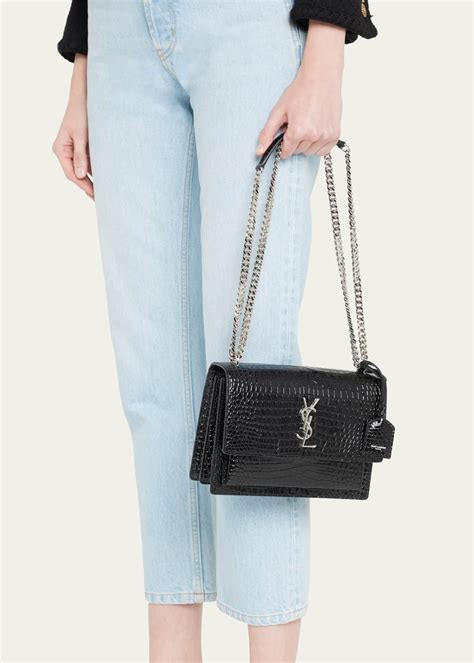 shopper ysl mock croc|Sunset Medium croc.